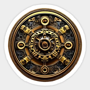 Vintage industrial steampunk mechanical gears sticker Sticker